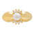 14k Gold Ladies 8mm With Cultured Pearl Ring With 6 CZ Accents