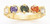 14k Gold 4mm Mother's Ring Band 5 round shaped quartz gems stones 14k Gold 4mm Mother's Ring Band 5 round shaped quartz gems stones