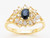 14k Gold Ladies 11mm At the Top Genuine Semi-Precious Stones Ring With Cz Accents