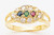 14k Gold Ladies 8mm Wide Genuine Semi-Precious Stones Ring With Cz Accents