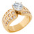 14k Gold 9mm W Marquise Cz Solitaire Ring