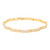 14k Gold 4mm Channel-set Round Cubic Zirconia Bracelet 7 Inches