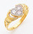 14k Gold 7mm Children Cz Heart Ring