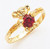 14k Children Baby Cz Teddybear Ring