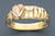 14k Gold Ladies 6mm Wide Tri-color Heart Ring