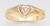 14k Gold Ladies 6mm Tri-color Heart Ring