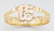 14k Gold Ladies Tri-color Sweet 15 7mm Ring