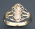 14k Gold Ladies Tri-color 13mm Virgin Mary Ring