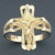 14k Gold Diamond Cut Crucifix Ring