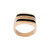 14K Gold 12Mm Black Onyx Accented With 6 Cubic Zirconia Ring