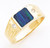 14k Yellow Gold  8mm Wide by 15mm  Mens Opal and Cubic Zirconia Ring