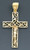 14k Gold Diamond Cut Crucifix Pendant 35mm W X 65mm H
