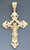 14k Gold Diamond Cut Crucifix Pendant 35mm W X 62mm H