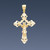 14k Gold Diamond Cut Crucifix Pendant 35mm W X 62mm H