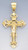 14k Gold Diamond Cut Crucifix Pendant 30mm W X 56mm H