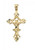 14k Gold Diamond Cut Crucifix Pendant 26mm W X 48mm H