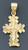 14k Gold Diamond Cut Nugget Crucifix Pendant 19mm W X 37mm H