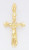 14k Gold Diamond Cut Crucifix Pendant 14mm W X 28mm H