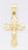 14k Gold Diamond Cut Crucifix Pendant 15mm W X 30mm H