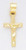 14k Gold Diamond Cut Crucifix Pendant 11mm W X 25mm H