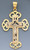14k Gold Tri-color Crucifix Pendant 36mm W X 64mm H In 14k Gold Tri-color Crucifix Pendant 36mm W X 64mm H In