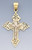 14k Gold Tri-color Crucifix Pendant 30mm W X 48mm H In