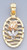 14k Gold Tri-color Egg Pendant 11mm W X 23mm H Includi