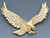 14k Gold Cz American Eagle Pendant 67mm W X 48mm H Inc