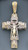 14k Gold Cz Crucifix Pendant 40mm W X 78mm H Including