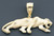 14k Gold Panther Pendant 54mm W X 35mm H Including Hoo