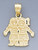 14k Gold High Polished Boy And Girl Pendant