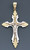 14k Gold Two-tone Crucifix Pendant 33mm W X 57mm H Inc