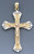 14k Gold Three Color Gold Crucifix Pendant 30mm W X 50mm H Inc