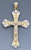14k Gold Two-tone Crucifix Pendant 30mm W X 50mm H Inc