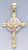 14k Gold Yellow and Red Gold Crucifix Pendant 18mm W X 36mm H Inc