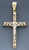 14k Gold Hollow Two-tone Crucifix Pendant 42mm W X 76m