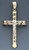 14k Gold Hollow Two-tone Crucifix Pendant 47mm W X 87m