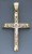 14k Gold Hollow Two-tone Crucifix Pendant 36mm W X 63m