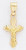 14k Gold Crucifix Pendant 9mm W X 20mm H Includ