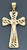 14k Gold Fancy Crucifix Pendant 34mm W X 67mm H Includ