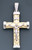 14k Yellow and White 45mm High Gold Fancy Hollow Crucifix Pendant