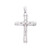 14k White Gold Fancy Hollow Crucifix Pendant 35mm by 44mm