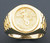 14k Gold 17mm Wide Aquarius Zodiac Ring