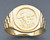 14k Gold 13mm Wide Aquarius Zodiac Ring