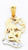 14k Gold Two-tone Virgo Zodiac Pendant