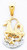 14k Gold Two-Color Capricorn Zodiac Pendant