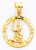 14k Gold Framed Virgo Zodiac Pendant