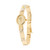 14k Gold Italian Ladies Nail Head Stampato Watch 16mm-