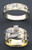 14k Gold 6mm His & 10mm Her's Wedding Ring Set With Star Pattern