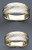 14k Gold Two-tone 9mm His & 8mm Her's Matching Wedding Band Set -- 5459